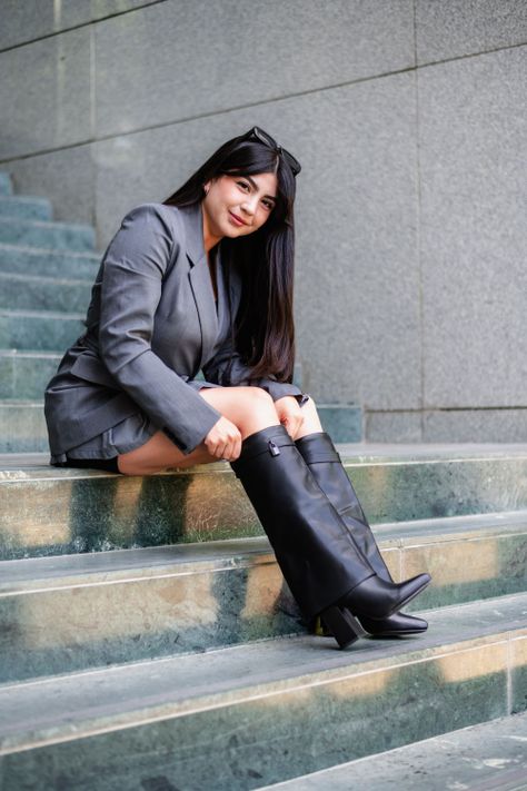 BOTAS ECO CUERO MUJER BLACK TENDENCIA-1