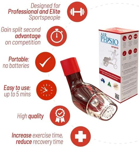 AirPhysio Sports Edition ejercitador pulmonar y entrenador físico-1