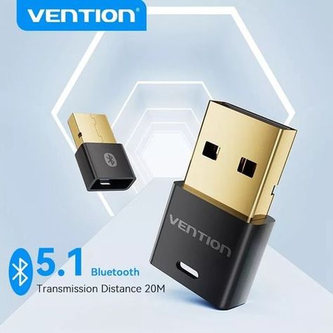 Adaptador Receptor Bluetooth 5.1 Vention Usb Notebook Bt-2