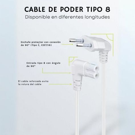 Cable De Poder Tv 5m Premium Smart Tv Corriente Tipo8-3