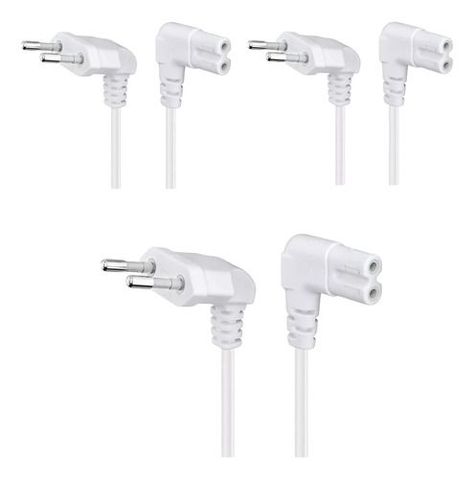 3cables De Poder Tv Blanco2m Premium Smarttv Corriente Tipo8-0