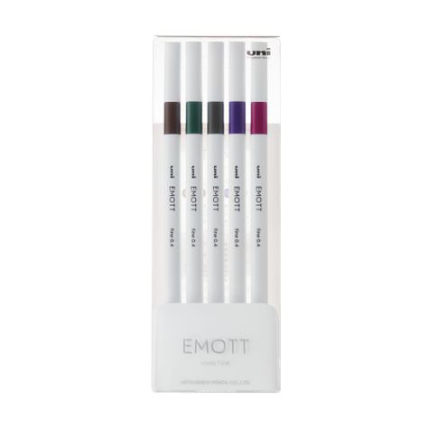 Set Tiralíneas Uniball Emott PEM-SY N°3 x5 Colores-0