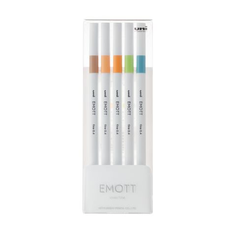 Set Tiralíneas Uniball Emott PEM-SY N°6 x5 Colores-0