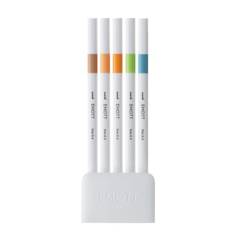 Set Tiralíneas Uniball Emott PEM-SY N°6 x5 Colores-1