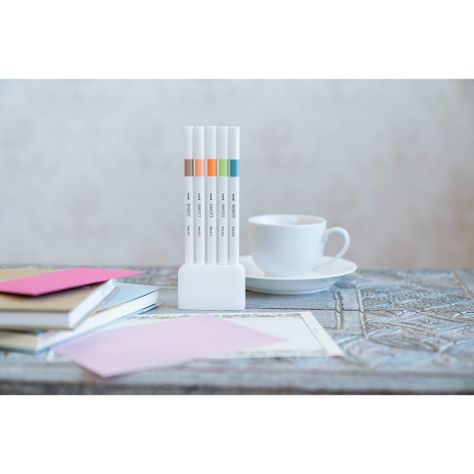 Set Tiralíneas Uniball Emott PEM-SY N°6 x5 Colores-2