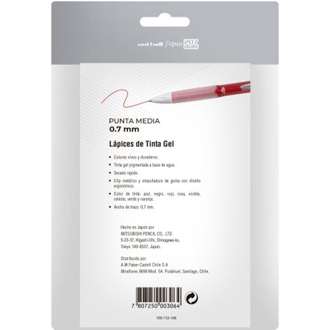 Lápices Gel Uniball Retráctiles Signo 207F x8 Colores-1