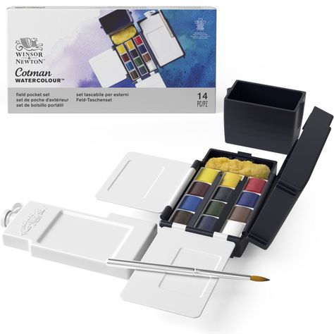 Set Acuarelas Cotman Winsor & Newton 12 Medio Godet-0