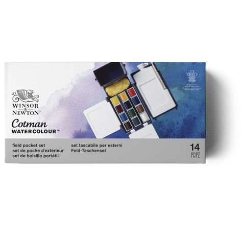 Set Acuarelas Cotman Winsor & Newton 12 Medio Godet-1
