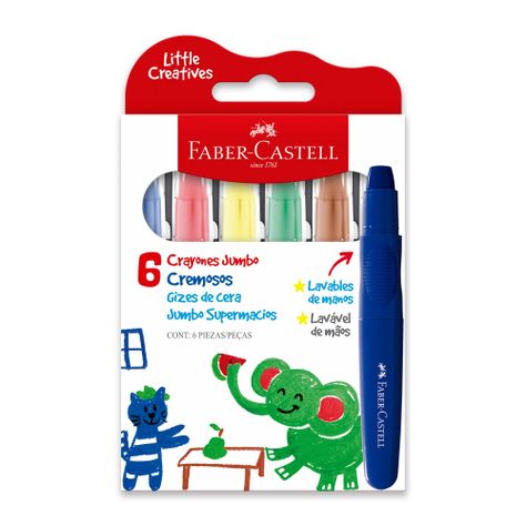 Crayones Jumbo Básicos Little Creatives Faber-Castell x6 und-0