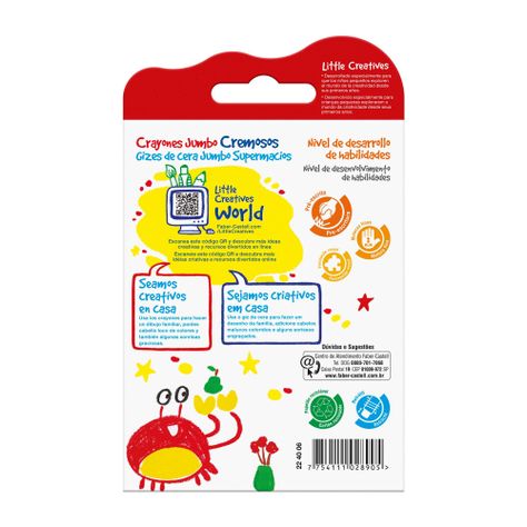Crayones Jumbo Básicos Little Creatives Faber-Castell x6 und-2