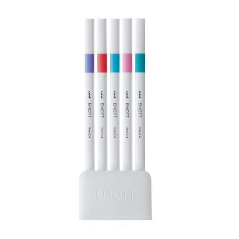 Set Tiralíneas Uniball Emott PEM-SY N°5 x5 Colores-0