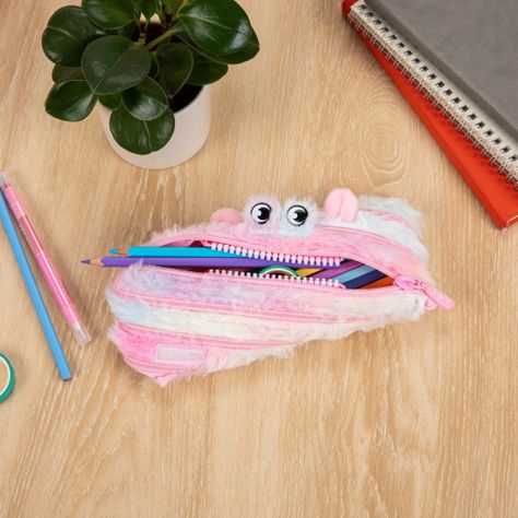 Estuche de Faber-Castell Furry Monster Rosado y Amarillo-3