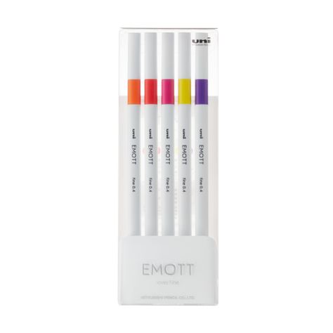 Set Tiralíneas Uniball Emott PEM-SY N°2 x5 Colores-0