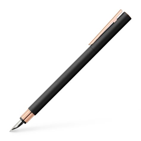 Pluma Neo Slim metal negro, rosegold, M Faber-Castell-0