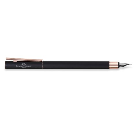 Pluma Neo Slim metal negro, rosegold, M Faber-Castell-1