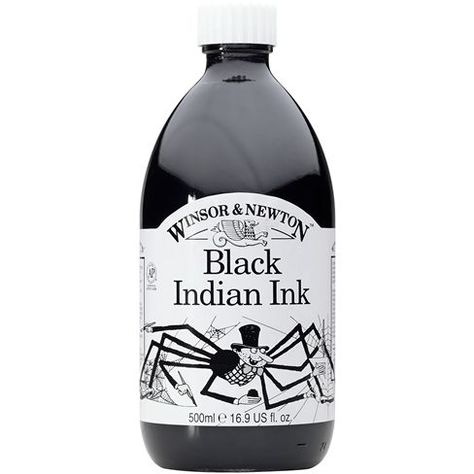Tinta para Dibujo Negro Winsor & Newton 500ml-0