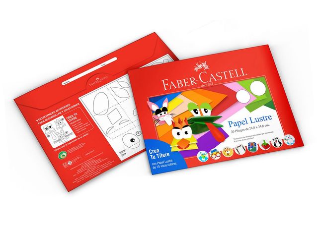 Estuche Papel Lustre Faber-Castell x20 Pliegos-0