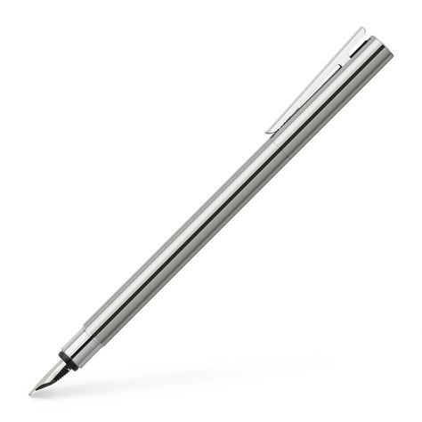 Pluma Neo Slim metal brillante M Faber-Castell-0