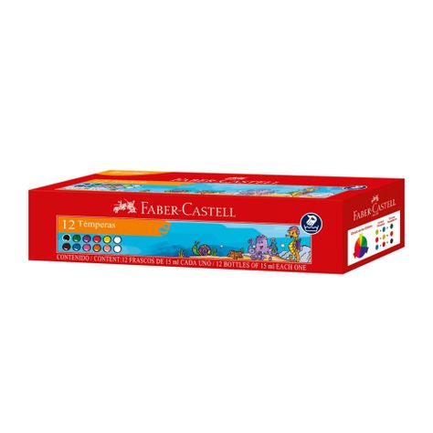 Témpera estuche x12 Faber-Castell 15ml-1