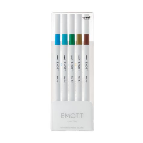 Set Tiralíneas Uniball Emott PEM-SY N°4 x5 Colores-0