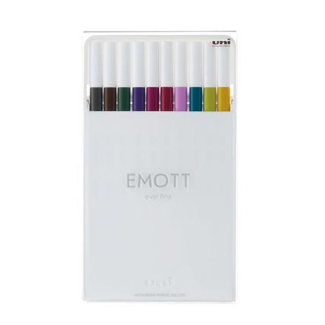 Set Tiralíneas Uniball Emott PEM-SY N°3 x10 Colores-0