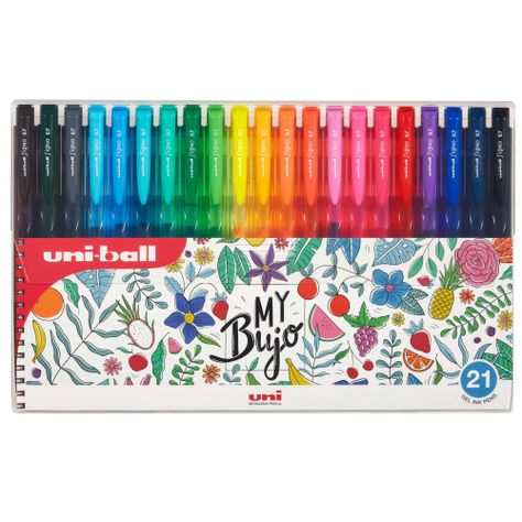Set Bolígrafos Uniball UNI UM-155 Bujo x21 Colores-0