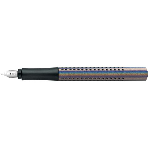 Pluma Estilográfica Grip Edition Faber-Castell M Silver-1