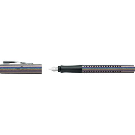 Pluma Estilográfica Grip Edition Faber-Castell M Silver-3