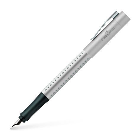 Pluma Estilográfica Grip 2011 M Plateado Faber-Castell-0