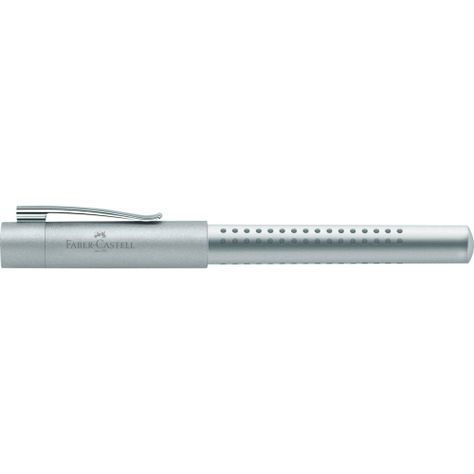Pluma Estilográfica Grip 2011 M Plateado Faber-Castell-2