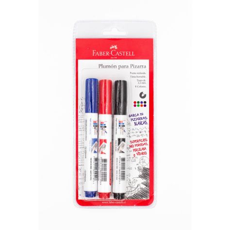 Marcadores para Pizarra Winner 152 Faber-Castell x3 Colores-0