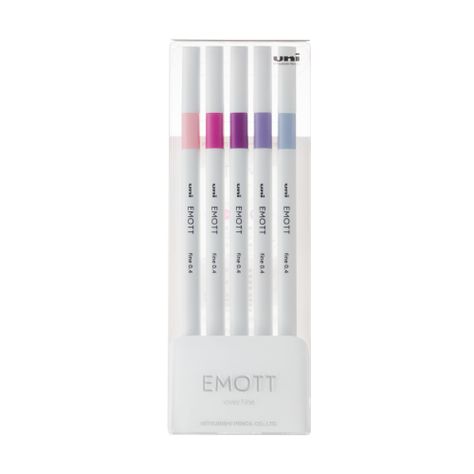 Set Tiralíneas Uniball Emott PEM-SY N°7 x5 Colores-0