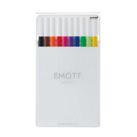 Set Tiralíneas Uniball Emott PEM-SY N°1 x10 Colores-0