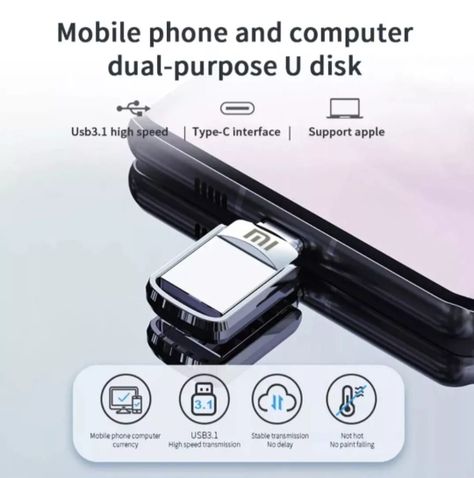 Pendrive Flash Drive 2TB USB tipo C Fast Speed Para Celular Computador-3