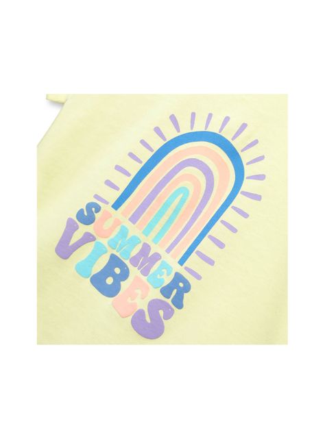 Polera Bebé Niña Arcoiris Amarillo (3 A 36 Meses) Colloky-2