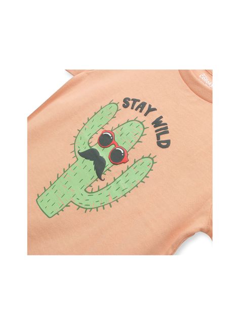 Polera De Bebé Niño Cactus Naranjo (3 A 36 Meses) Colloky-2
