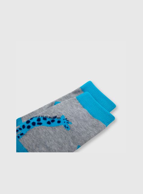 Calcetin Deportivo Safari Niño Gris (0 A 2 Años) Colloky-1
