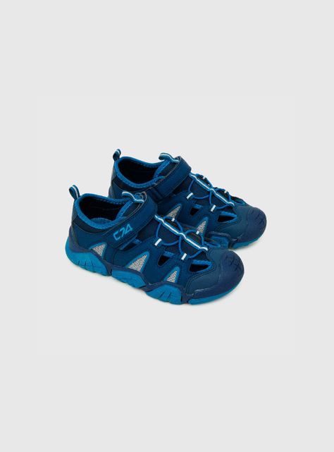 Sandalia De Niño Mesh Lateral Azul (28 A 36) Colloky-0