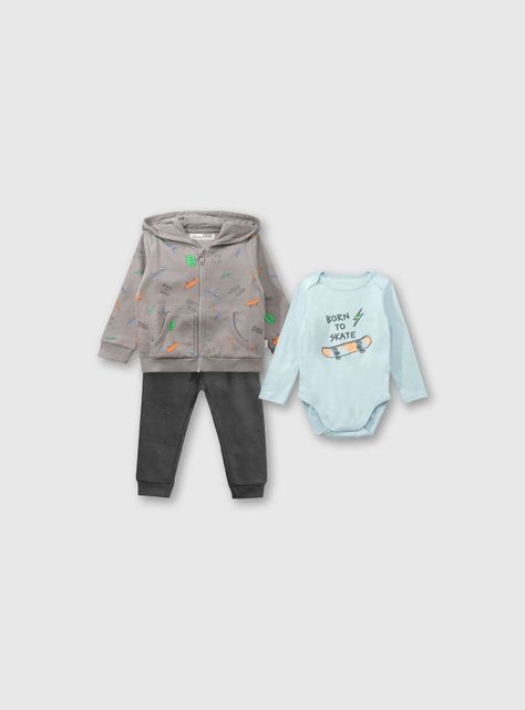 Set Poleron/Body Niño Gris 53118 Colloky-0