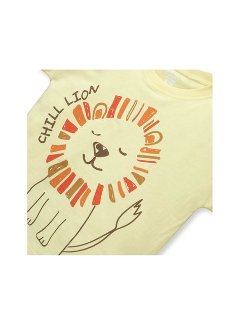 Polera De Bebé Niño Leon Amarillo (3 A 36 Meses) Colloky-2