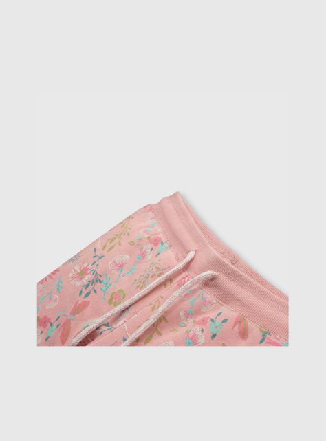 Pantalón De Bebé Niña Flores Rosado (3 A 36 Meses) Colloky-2