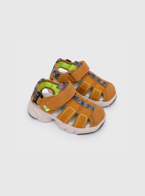 Sandalia De Niño Straps Chunky Amarillo (21 A 27) Colloky-0