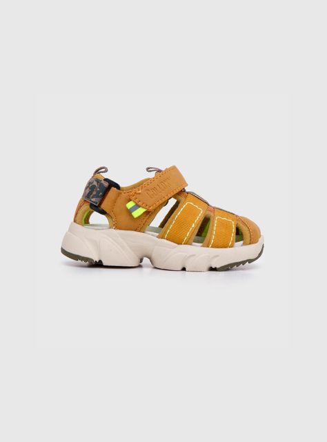 Sandalia De Niño Straps Chunky Amarillo (21 A 27) Colloky-1