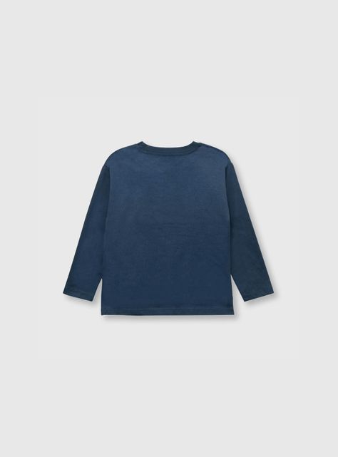 Polera de bebé niño reciclado Azul (3 a 36 meses) Colloky-1