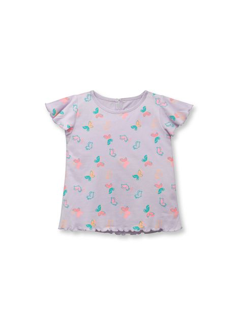 Polera De Bebé Niña Mariposas Lila (3 A 36 Meses) Colloky-0