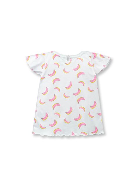 Polera De Bebé Niña Platanos Blanco (3 A 36 Meses) Colloky-1