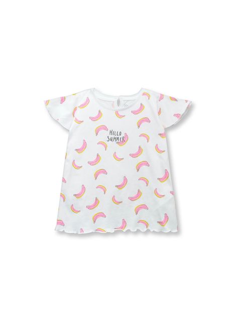 Polera De Bebé Niña Platanos Blanco (3 A 36 Meses) Colloky-0