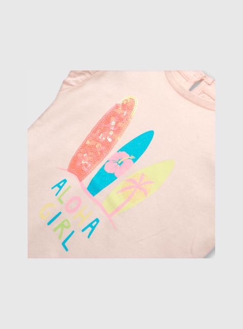 Polera De Bebe Niña Surf Rosado (3 A 36 Meses) Colloky-2
