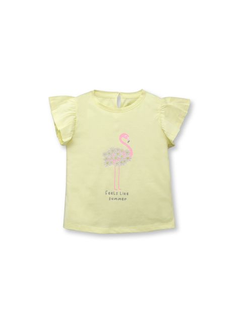 Polera Bebé Niña Flamenco Amarillo (3 A 36 Meses) Colloky-0