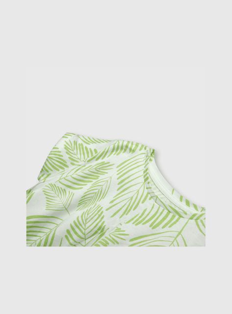 Polera De Niña Tropical Blanco (2 A 12 Años) Colloky-2